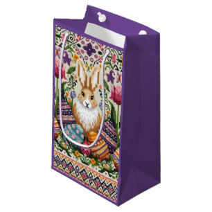 Cute/Colourful Spring/Easter fair isle Small Gift Bag