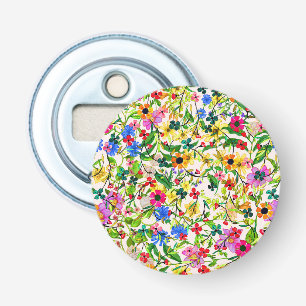 Cute colourful spring floral flowers bottle opener