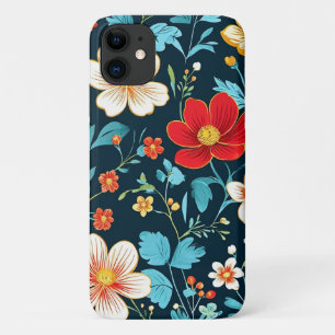 Cute Colourful Spring Flowers Beautiful Floral iPhone 11 Case
