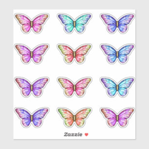 Cute Colourful Stained Glass Butterflies