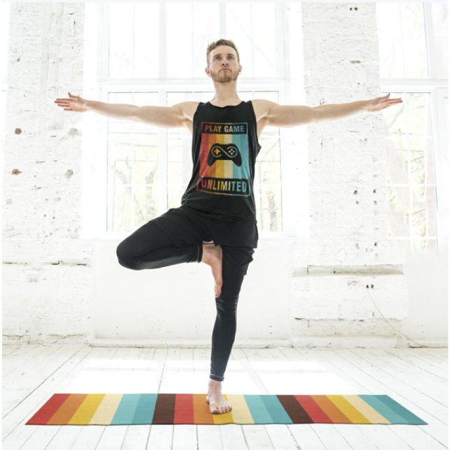 Cute Colourful Striped Pattern Yoga Mat (Creator Uploaded)