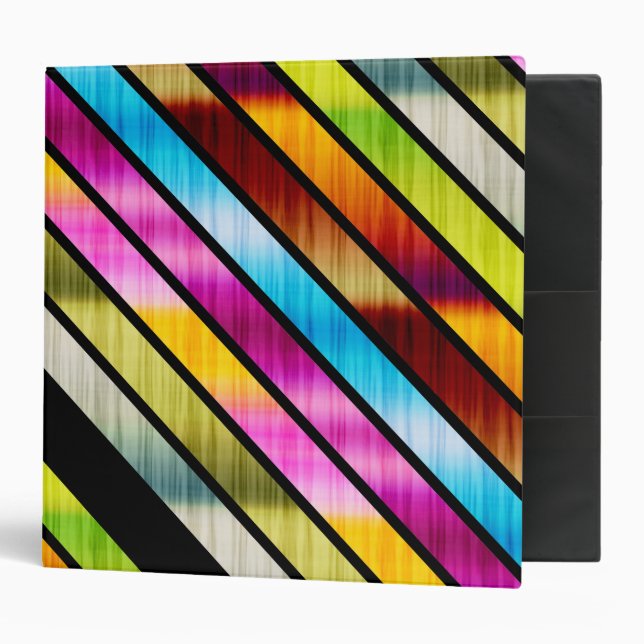Cute colourful stripes binder (Front/Inside)