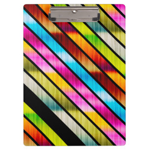 Cute colourful stripes clipboard
