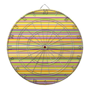 Cute colourful stripes design dartboard
