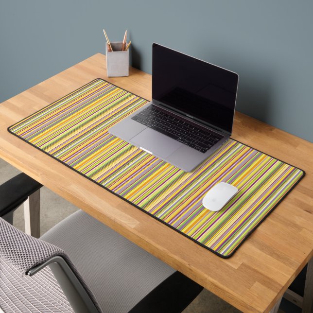 Cute colourful stripes design desk mat (Office 2)
