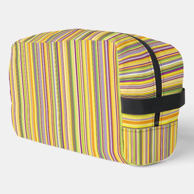 Cute colourful stripes design dopp kit (Left Corner)