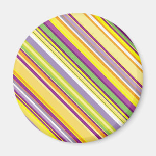Cute colourful stripes design license plate magnet
