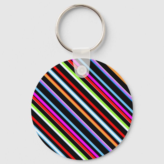 Cute colourful stripes keychain (Front)