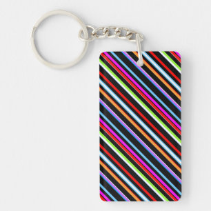Cute colourful stripes keychain