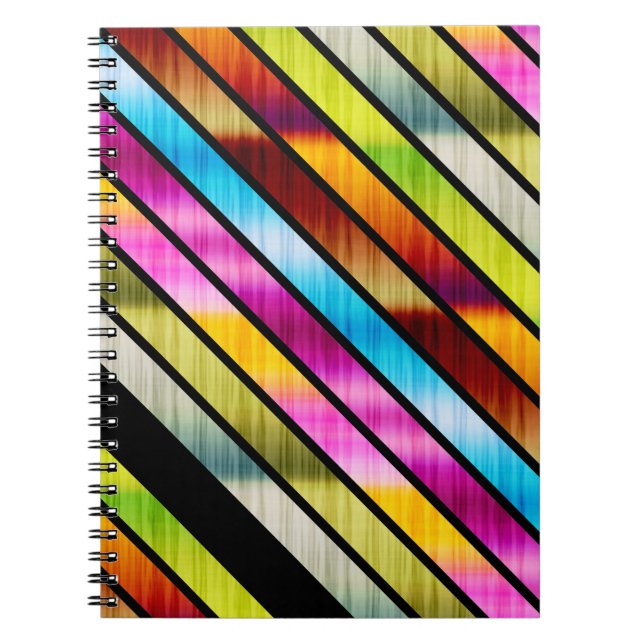 Cute colourful stripes notebook (Front)