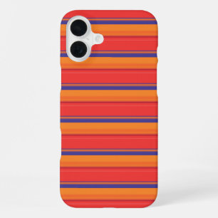 Cute colourful summer stripes iPhone 16 plus case