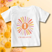 Cute Colourful Sunshine 1st Birthday Personalized