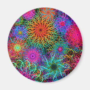 Cute colourful swirl pattern magnet