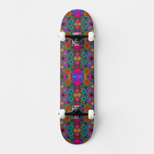Cute colourful swirl pattern skateboard