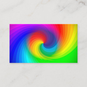 Cute Colourful Tie Dye Rainbow Swirl Art Pattern Business Card