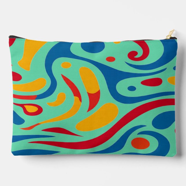 Cute colourful trendy classic pattern accessory  a pouch (Back)