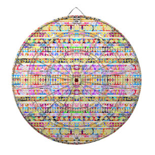 Cute colourful tribal aztec pattern dartboard