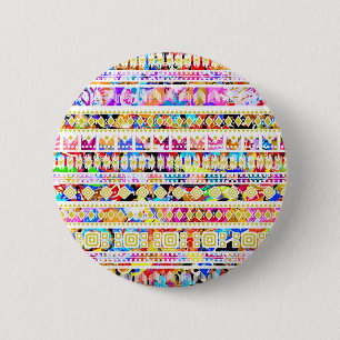 Cute colourful tribal aztec pattern OtterBox samsu 2 Inch Round Button