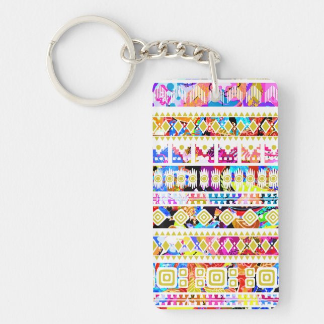 Cute colourful tribal aztec pattern OtterBox samsu Keychain (Front)