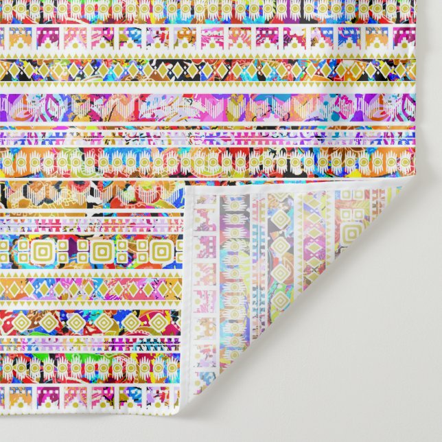 Cute colourful tribal aztec pattern tapestry (Detail)