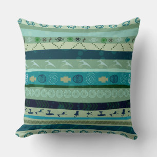 Cute Colourful Tribal Pattern Throw Pillow