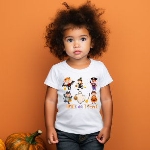 Cute Colourful trick or treat halloween kids Toddler T-shirt