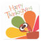 Cute Colourful Turkey Happy Thanksgiving Sticker