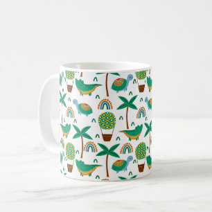 Cute Colourful Turtle Alligator Rainbow Pattern Coffee Mug