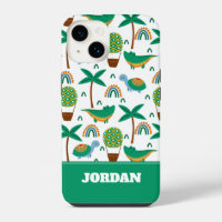 Cute Colourful Turtle Alligator Rainbow Pattern