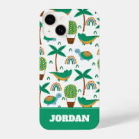Cute Colourful Turtle Alligator Rainbow Pattern