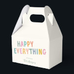 Cute Colourful Typography Happy Everything Folded Favor Box<br><div class="desc">Cute Colourful Typography Happy Everything Simple Folded Holiday Favour Box</div>