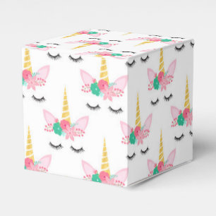 Cute Colourful Unicorn Pattern for Birthday Party Favor Box