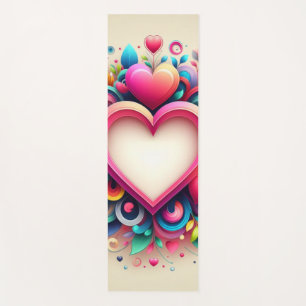 Cute Colourful Valentine's Day heart Yoga Mat