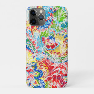 Cute colourful vintage floral iPhone 11 pro case