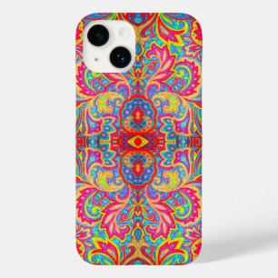 Cute colourful vintage floral design Case-Mate iPhone 14 case