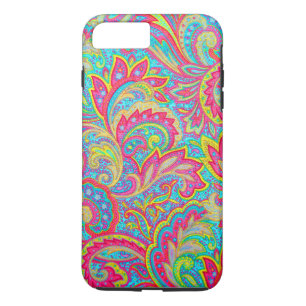 Cute colourful vintage floral design Case-Mate iPhone case