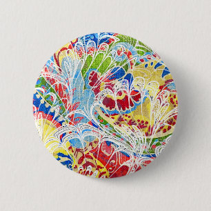 Cute colourful vintage floral samsung galaxy walle 2 inch round button