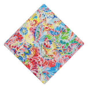 Cute colourful vintage floral samsung galaxy walle graduation cap topper