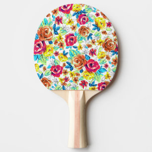 Cute colourful vintage roses patterns car magnet ping pong paddle