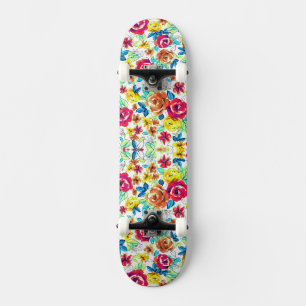 Cute colourful vintage roses patterns car magnet skateboard