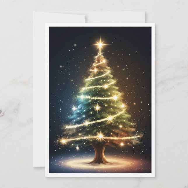 Cute Colourful Vintage Rustic Merry Christmas  Holiday Card (Front)