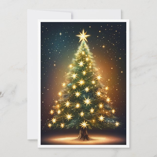 Cute Colourful Vintage Rustic Merry Christmas Holiday Card (Front)