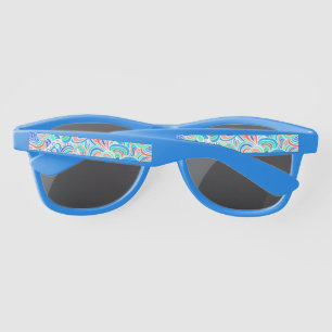 Cute colourful vintage swirl flowers sunglasses