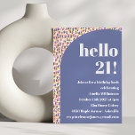 Cute Colourful Watercolor Dots 21st Birthday Party Invitation<br><div class="desc">Cute Colourful Watercolor Dots 21st Birthday Party Invitation</div>