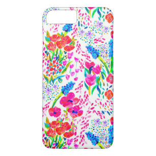 Cute colourful watercolor flowers pattern iPhone 8 plus/7 plus case