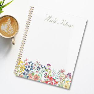 Cute Colourful Watercolor Wildflower Floral  Planner