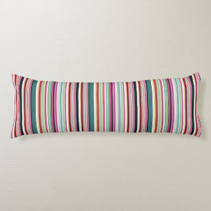Cute colourful white stripes body pillow