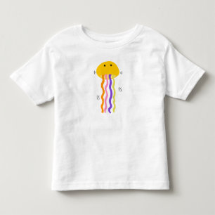 Cute Colourful Wiggling Jellyfish Whimsical Ocean Toddler T-shirt