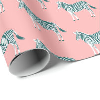 Cute colourful zebras animal print pattern pink
