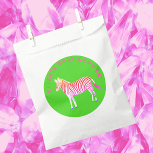 Cute Colourful Zebras Custom Baby Shower Favour Bag